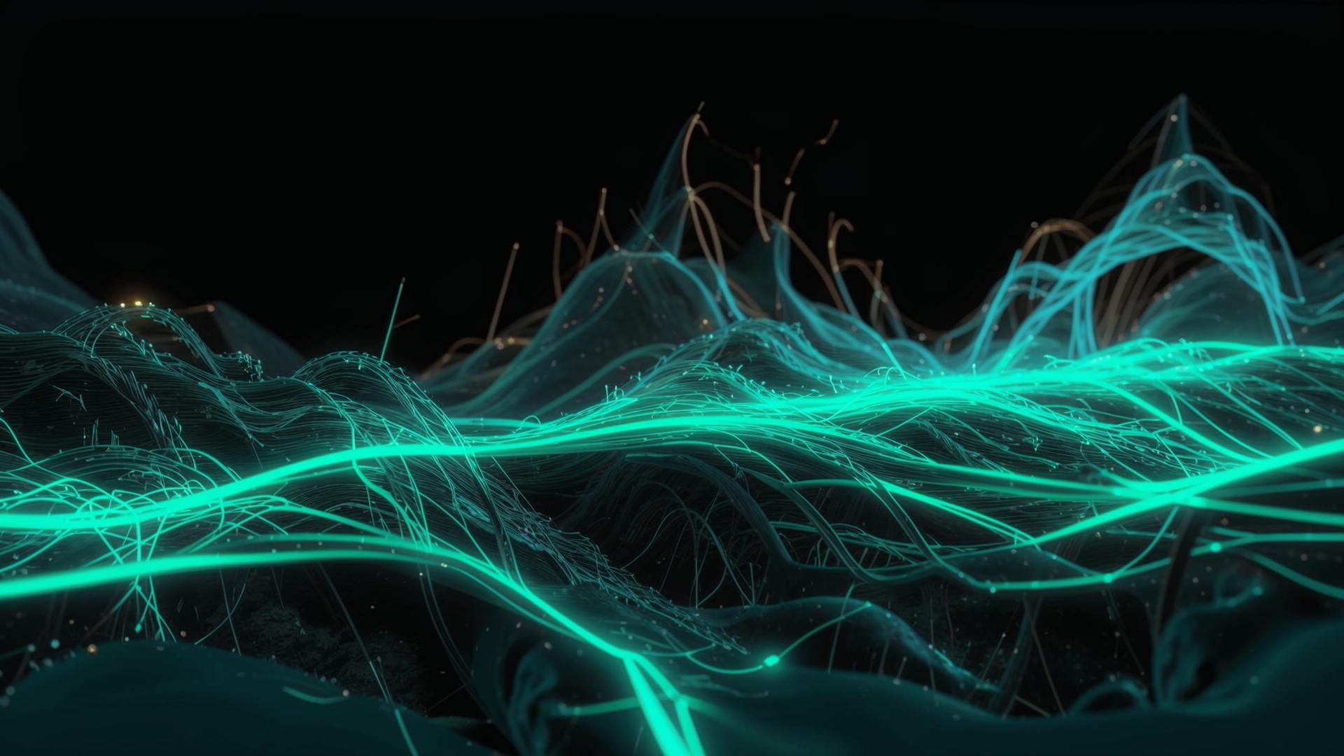 Animated neural thread background